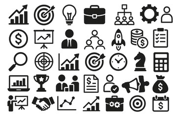 industrial and business icon set