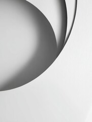 Creative Abstract Design With Overlapping Curves in Black and White, Highlighting Smooth Lines and Textures for Contemporary Art Enthusiasts