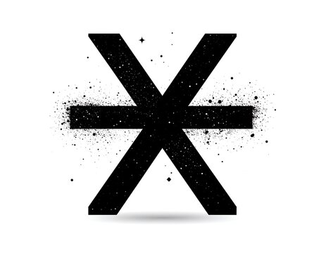 Abstract black snowflake design