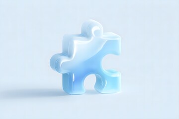 Obraz premium Minimalist Puzzle Graphic in Blue for Autism Advocacy and Support