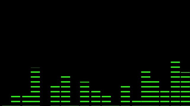 white line audio wave visualization isolated on black background. Music Visualizer | Audio Spectrum Motion with transparent background, Dynamic equalizer visual effect, Abstract sound waves,