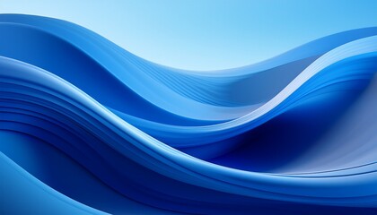abstract gradient waves in varying shades of blue creating a calming depth