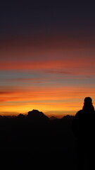 sunset in the mountains