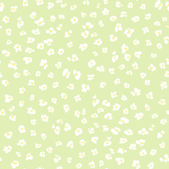 Bicolor simple Floral Seamless Pattern allover print