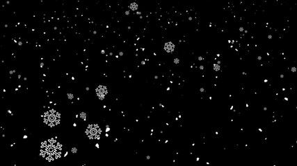 White Snowfall Effect animation on green screen background. Falling Snow Animation | Christmas & Holiday Video Overlay. Beautiful snow falling animation with seamless looping flakes. - Powered by Adobe