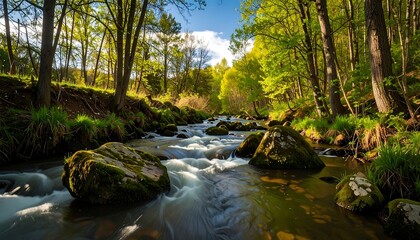 Sunny forest stream (1)