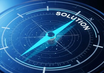 Navigate your challenges with this stunning digital compass pointing towards a clear solution