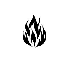 The abstract design of &lsquo;Black Flame&rsquo; consists of a stylized flame rendered in a bold black silhouette, set against a simple, minimalist background to convey the contrasting ideas of passion and