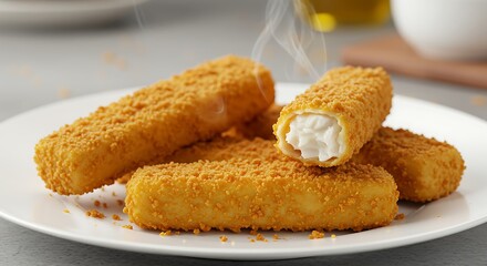 Crispy Golden Fish Fingers: A Tempting Close-Up