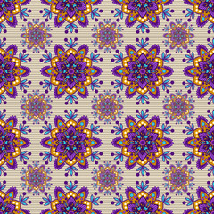 seamless pattern mandala flowers for decoration