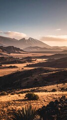 Desert landscape at sunrise (1)