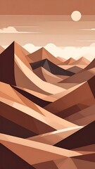 Desert landscape illustration