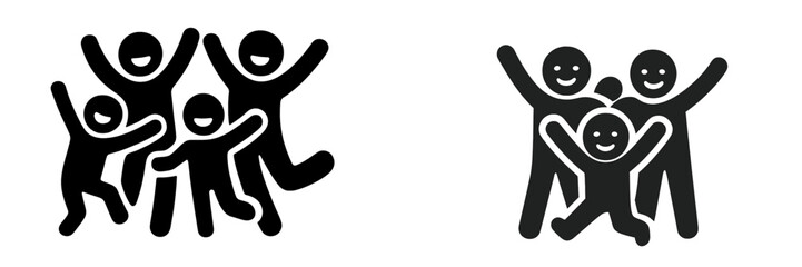 Group of cheerful friends celebrating together in a joyful gathering