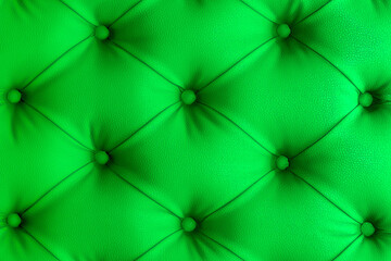Green natural leather sofa upholstery pattern button classic texture luxury background