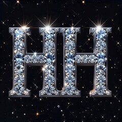 Diamond-studded HH letters