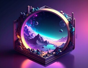 Digital art, 3D landscape