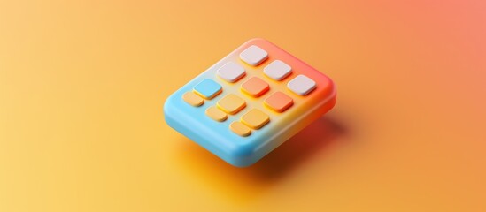 3D colorful calculator icon with a gradient design.