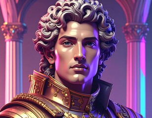 Digital portrait of a regal man