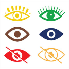 Minimal eye icon with subtle gradient