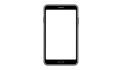 Simple black outline of a smartphone