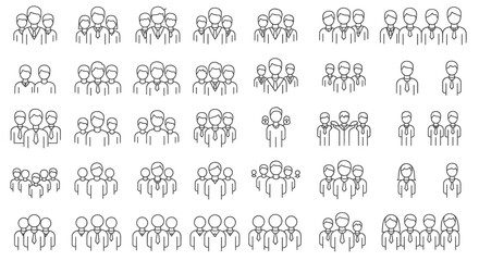 People group icons, staff team