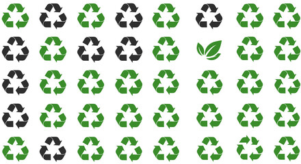 Recycle symbols, nature
