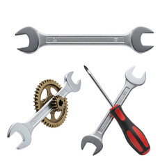 Collection of industrial tools for repair and maintenance