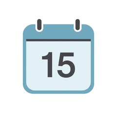 Simple calendar icon showing the 15th day