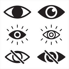 Eye icon with clean outline