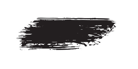 Abstract black and white grunge frame with a dirty paint splatter and ink brush stroke pattern