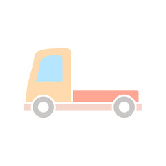 pickup truck icon, simple flat style, vector illustration, symbol, design logo template pictogram, for ui or ux isolated on white for mobile app, editable