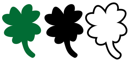 Leaf clover icon, simple flat style, vector illustration, symbol, design logo template pictogram, for ui or ux isolated on white for mobile app, editable