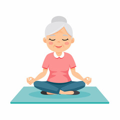 Senioren beim Meditieren