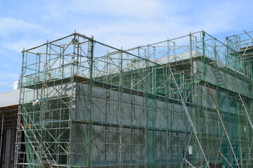 施工中の建設工事現場