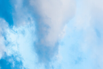 Blue sky texture soft light white clouds atmosphere background