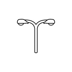 street light icon, simple flat style, vector illustration, symbol, design logo template pictogram, for ui or ux isolated on white for mobile app, editable