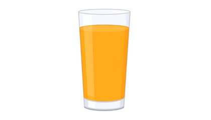 A tall, clear glass filled with orange juice