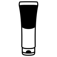 cream bottle icon, simple flat style, illustration, logo sign symbol pictogram template, for ui or ux isolated on white for mobile app, editable