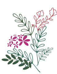 floral background with flowers and leaves
