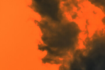 Sky orange sunset dark clouds nature evening red cloud landscape black beautiful summer background
