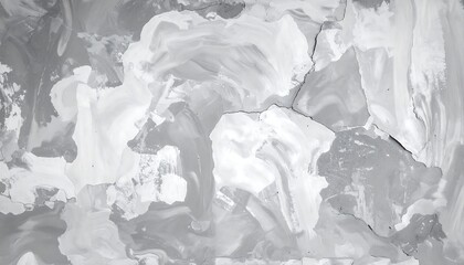 Abstract grayscale painting.  A textured surface of grey and white