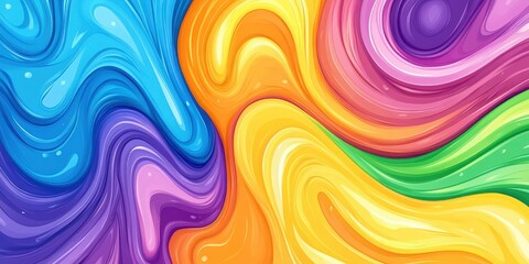 Abstract colorful swirl modern art design. Fluid vibrant background with pattern. Contemporary composition, creative digital illustration, perfect for wallpaper or decorative style.
