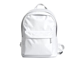 Blank white backpack, studio shot