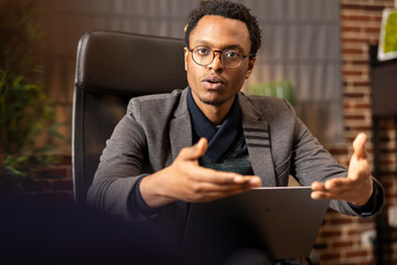 Professional therapist talking with client during therapy session. Psychiatrist addressing depression and recovery, supporting patient in exploring inner struggles and achieving emotional healing.