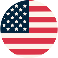 Fototapeta premium USA flag Icon - 8