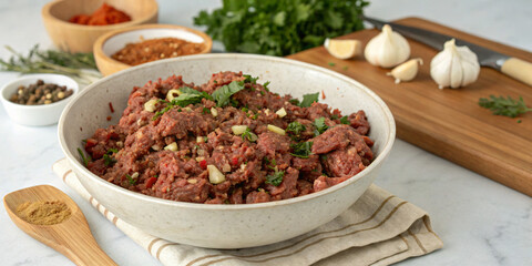 Seasoned Ground Beef with Herbs and Spices