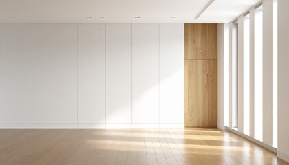 Obraz premium Modern Minimalist Empty Room with Natural Light