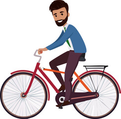 man with bicycle