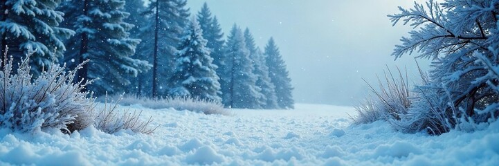 Intense blizzard scene; snowflakes freeze instantly on contact with surfaces, creating a stunning icy landscape Frozen branches, frosted ground, ethereal winter magic , climatic, december