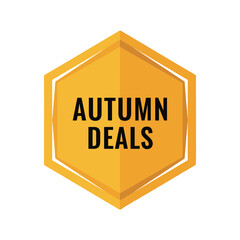 Autumn Deals Seasonal Promotion Banner Graphic Element for Retail Marketing and Business Sales